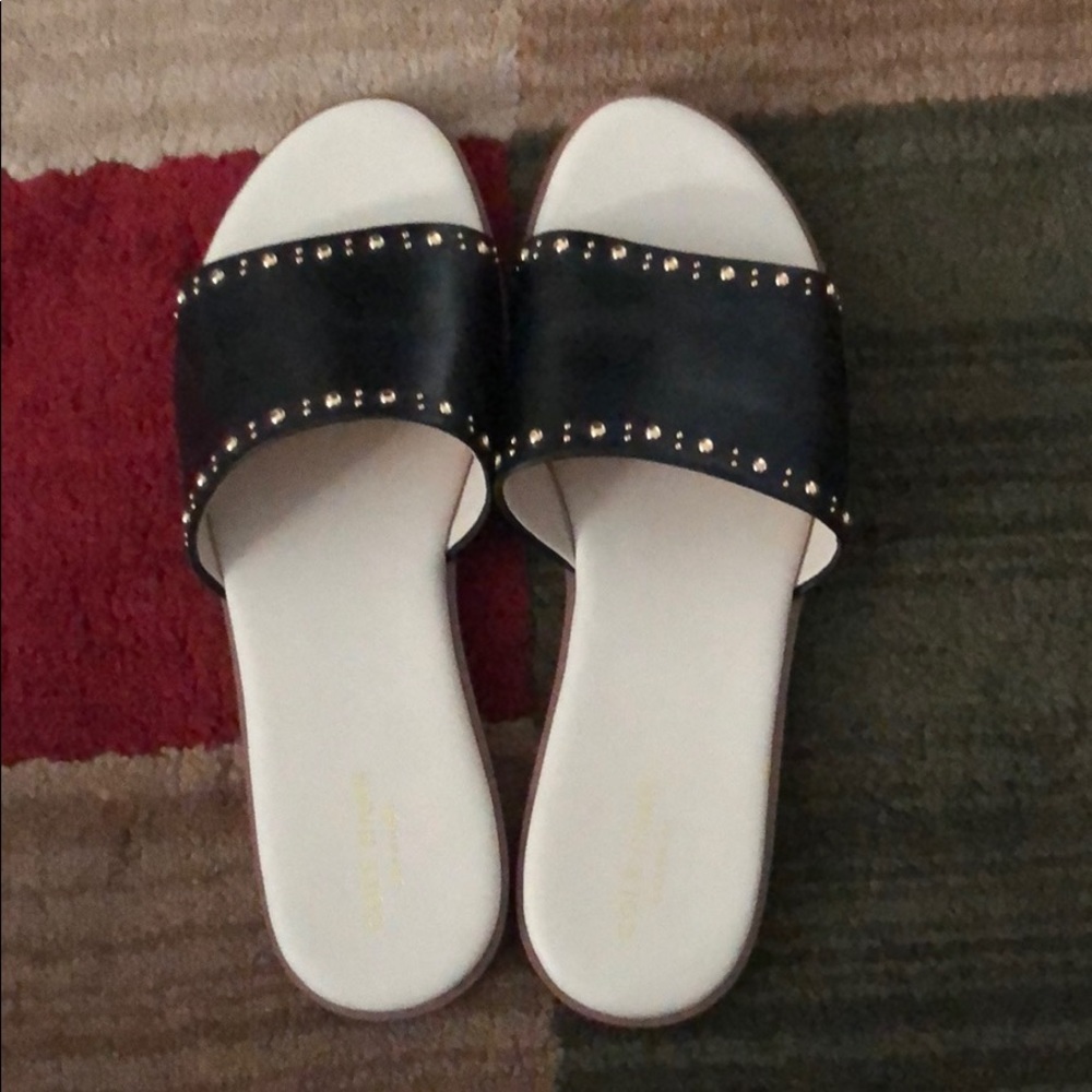 Sandals (Black w/ gold studs)